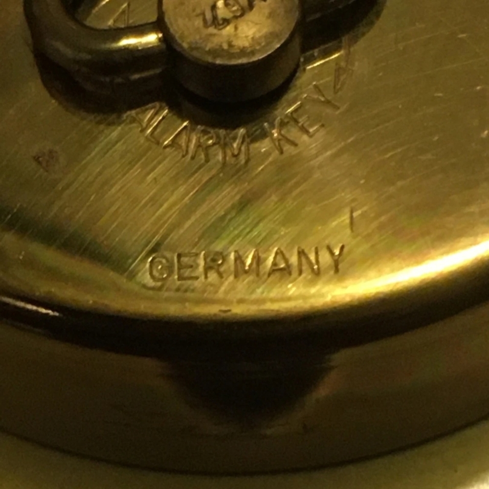 Gold and Silver Travel Alarm Clock-German Made 1970's - Picture 3 of 6